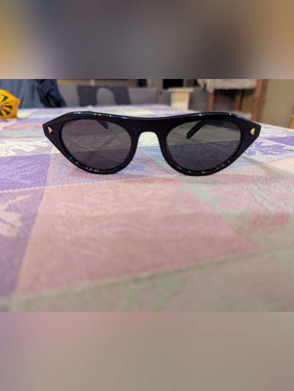 Prada Black and Gold Sunglasses